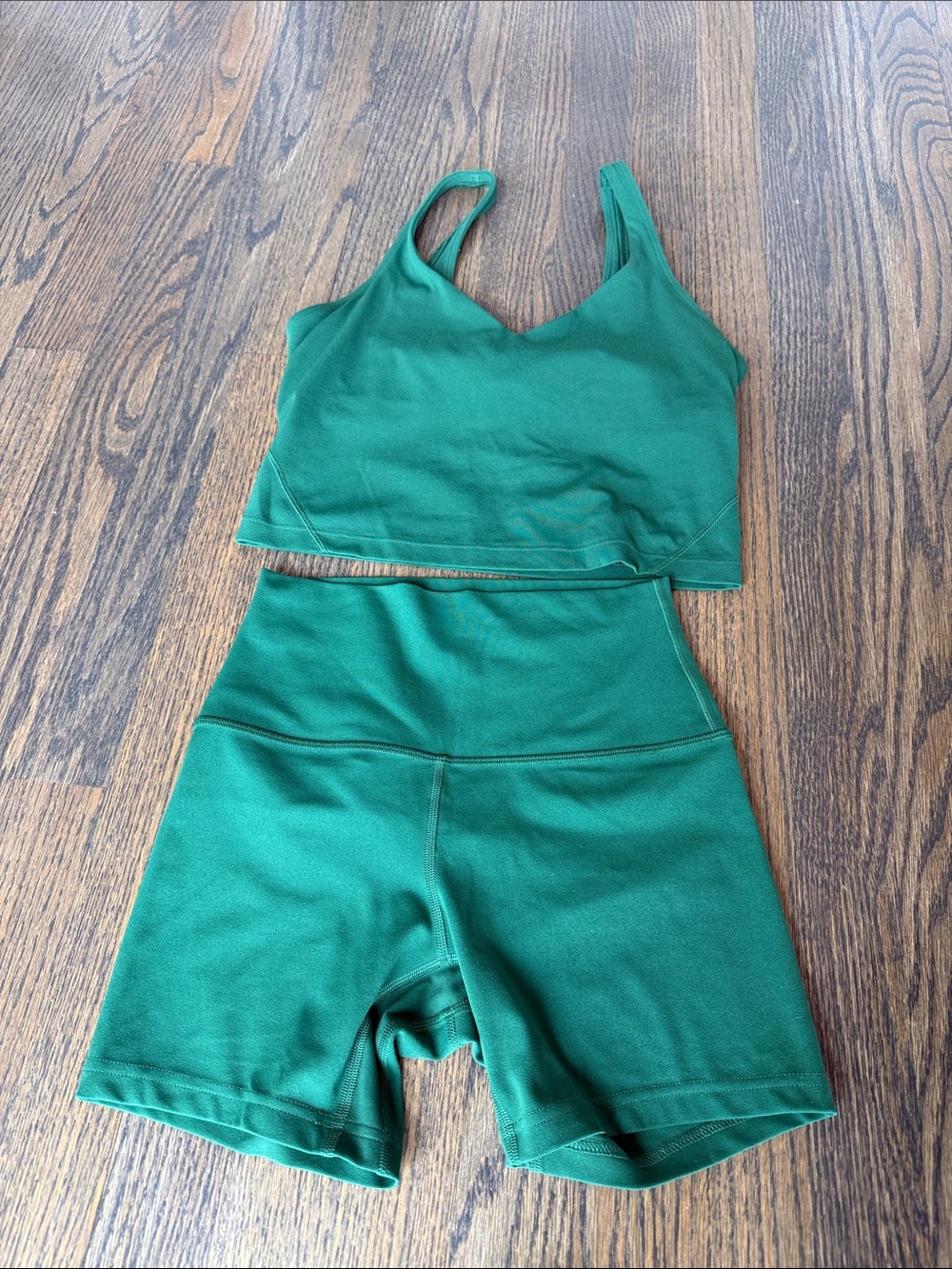 Matching Set Lululemon Align Tank & Align Shorts 5” Everglade Green EUC - Picture 17 of 17